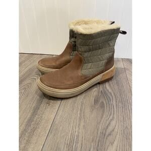 Merrell Boots, Women's 7.5, Brown Faux Fur Haven Bluff Polar, Leather, Insulated